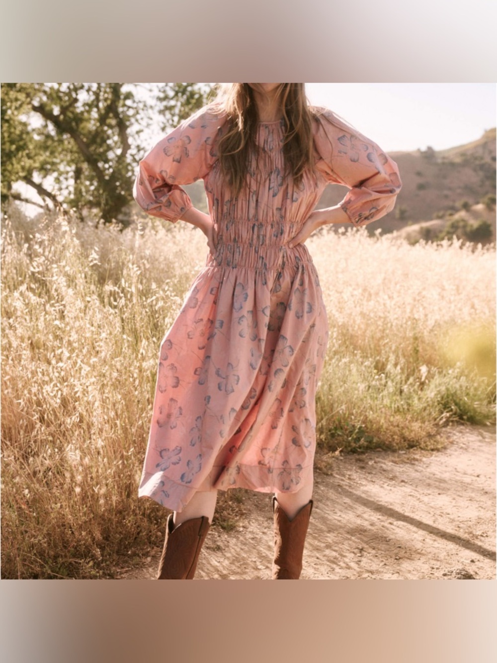 The Great Cobblestone Dress in Vintage Petal Print Size 1/ Small
